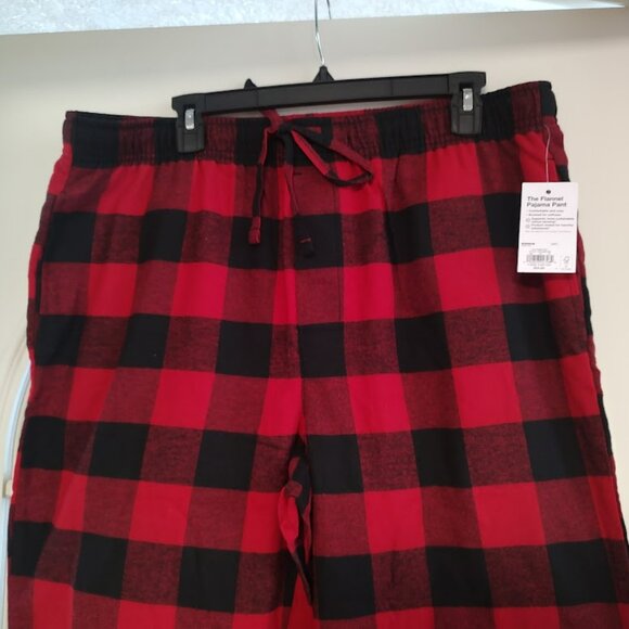 NWT Sonoma Red Black Checked Flannel Sleep Pants Size Men's L - Picture 2 of 2